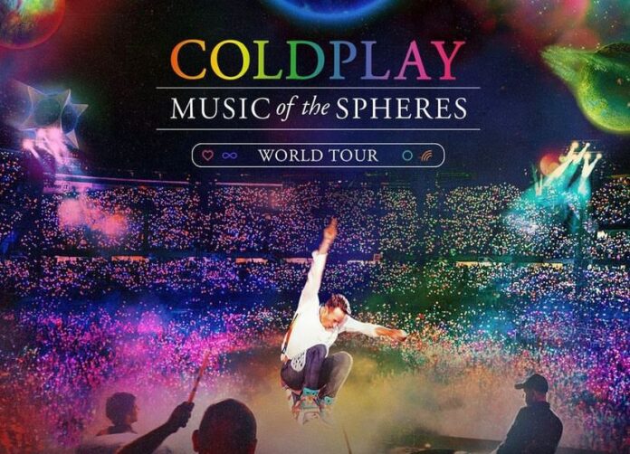 Poster konseer Coldplay di Jakarta