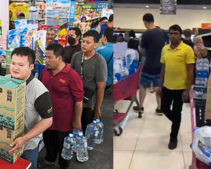 Warga Malaysia panic buying beli air mineral